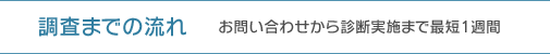 調査までの流れ